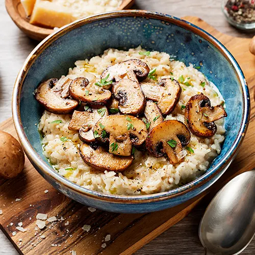 Risotto aux champignons et au parmesan